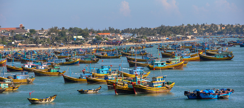 Fischerboote in Mui Ne (Vietnam)